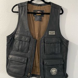 Leather Harley Davidson Vest